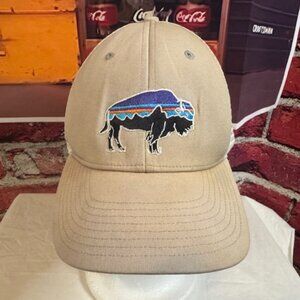 Patagonia Buffalo Bison Patch Sunset Mountain Snapback Trucker Hat Cap